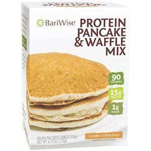 BariWise Protein Pancake & Waffle Mix, Golden Delicious – 5g Net Carbs, 1g Fat, 90 Calories (7ct)