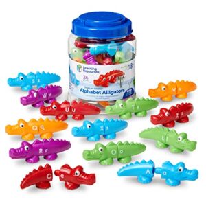Learning Resources Snap-n-Learn Alphabet Alligators – 26 Double-Sided Pieces, Ages 18+ Months Toddler Learning Toys, Alphabet Learning for Toddlers, Preschool Learning Toys