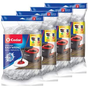 O-Cedar EasyWring Spin Mop Microfiber Refill (Pack of 4)