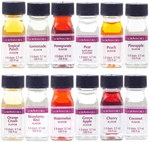 LorAnn SS Pack #2 of 12 Fruity & more Flavors in 1 dram bottles (.0125 fl oz – 3.7ml) bottles