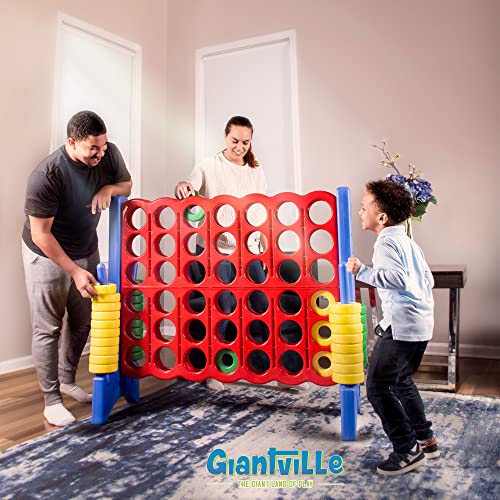 Giant 4 in a Row Connect Game + Storage Carry Bag – 4″-Feet Wide X 3.5″-Feet Tall – Oversized Jumbo Sized Entertainment for Outdoor/Indoor Play for Kids & Adults – Durable Waterproof – 2022 Version | The Storepaperoomates Retail Market - Fast Affordable Shopping