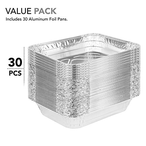 Aluminum Pans 9×13 Disposable Foil Pans (30 Pack) – Half Size Steam Table Deep Pans – Tin Foil Pans Great for Cooking, Heating, Storing, Prepping Food | The Storepaperoomates Retail Market - Fast Affordable Shopping