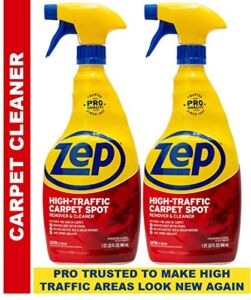 Zep High Traffic Carpet Cleaner – 32 Ounces (Case of 2) ZUHTC32 – Penetrating Formula Removes Deep Stains. Make High-Traffic Areas Look New Again
