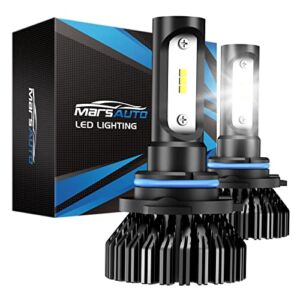 Marsauto 9006 LED Bulbs 6000K, 600% Brightness, HB4 HB4U 9006XS LED Light Bulb, 12 CSP Chips Cool Bright, Pack of 2