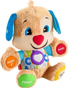 Fisher-Price Plush Baby Toy with Lights Music and Smart Stages Learning Content, Laugh & Learn Puppy​