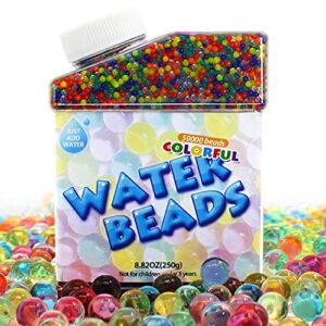 UMIKU Water Beads 50000 Soft Beads Rainbow Mix Water Growing Balls for Kids Tactile Sensory Toys Home Décor