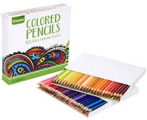 Crayola 100 Colored Pencils, Gifts For Kids, Teens & Adults, Great For Coloring Books