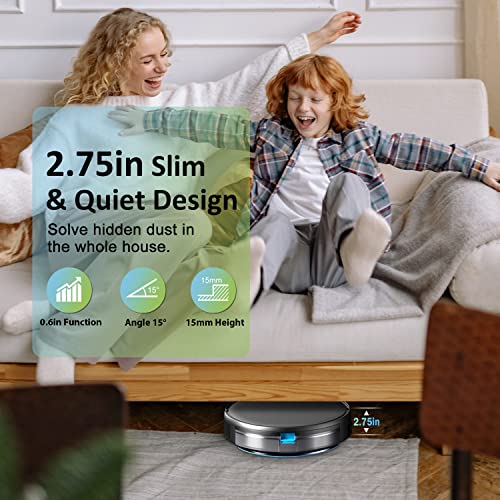Robot Vacuum and Mop Combo, 2 in 1 Mopping Robotic Vacuum with 2000Pa Max Suction, WiFi/App/Alexa, Schedule Settings, Self-Charging, Slim, Tangle-Free, Ideal for Hard Floor, Pet Hair and Carpet | The Storepaperoomates Retail Market - Fast Affordable Shopping