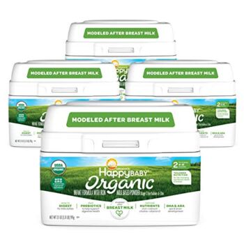 Happy Baby Organic Infant Formula with Iron Milk Based Powder Stage 2 for Babies 6-12 Months, No Corn Syrup Solids, No Carrageenan, Certified USDA Organic, Non GMO, 21 Ounce (Pack of 4) | The Storepaperoomates Retail Market - Fast Affordable Shopping