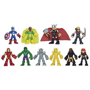 Playskool Heroes Marvel Super Hero Adventures Ultimate Super Hero Set, 10 Collectible 2.5-Inch Action Figures, Toys for Kids Ages 3 and Up (Amazon Exclusive)