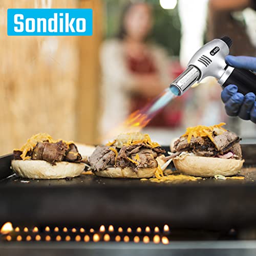 Sondiko Butane Torch S400, Refillable Kitchen Torch Lighter, Fit All Butane Tanks Blow Torch with Safety Lock and Adjustable Flame for Desserts, Creme Brulee, and Baking—Butane Gas Is Not Included | The Storepaperoomates Retail Market - Fast Affordable Shopping