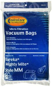 EnviroCare Replacement Micro Filtration Vacuum Cleaner Dust Bags made to fit Eureka Style MM Eureka Mighty Mite 3670 and 3680 Series Canisters 9 Bags