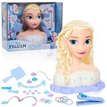 Disney Frozen Deluxe Elsa Styling Head, Blonde Hair, 30 Piece Pretend Play Set, Wear and Share Accessories, by Just Play | The Storepaperoomates Retail Market - Fast Affordable Shopping