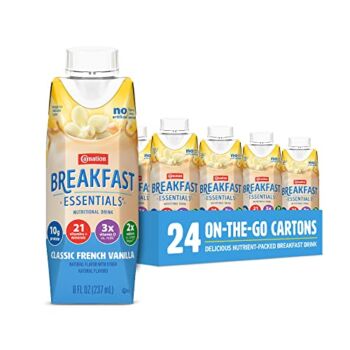 Carnation Breakfast Essentials Ready-to-Drink, Classic French Vanilla, 8 FL OZ Carton (Pack of 24) (Packaging May Vary) | The Storepaperoomates Retail Market - Fast Affordable Shopping