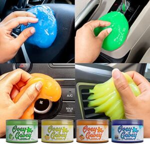 CARX Scented Car Cleaning Gel for Detailing – Pack of 4 Biodegradable Slime for Cleaning Car Interior – Perfect Keyboard Cleaner Gel to Make Your Car Shine – Auto Interior Cleaner (5.6oz/pcs)