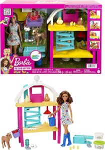 Barbie Doll and Playset with Coop, Animals, Dough, Molds and More, Hatch and Gather Egg Farm