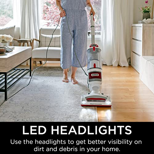 Shark NV501 Rotator Professional Lift-Away Upright Vacuum with HEPA Filter, Swivel Steering, LED Headlights, Wide Upholstery Tool, Dusting Brush & Crevice Tool, White/Red | The Storepaperoomates Retail Market - Fast Affordable Shopping