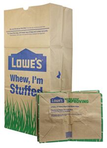 Lowe’s 30 Gallon Heavy Duty Brown Paper Lawn and Refuse Bags for Home and Garden (10 Count), Large (LOWESLL)