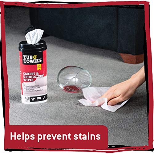 Tub O’ Towels Carpet & Upholstery Cleaning Wipes – Heavy Duty Stain Remover Wipes, 40 Count | The Storepaperoomates Retail Market - Fast Affordable Shopping
