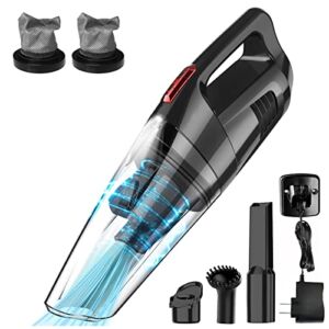 Whall Handheld Vacuum Cordless, Hand Vacuum Cleaner 8500PA Suction,Cordless Hand Vacuum with LED Light, Car Vacuum Cordless, Dry/Wet Hand Held Vacuum Rechargeable,Portable Vacuum