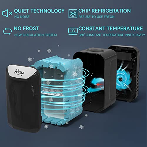 NXONE Mini Fridge,6 Liter/8 Can AC/DC Small Refrigerator,Portable Thermometric Cooler and Warmer Freezer Skincare fridge for Foods,Beverage,Medications, Home,Bedroom,Dorm,Office and Car Black | The Storepaperoomates Retail Market - Fast Affordable Shopping