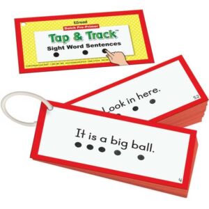 Really Good Stuff Tap and Track Dolch Sight Word Sentence Cards – Beginning Sight Words for Young Children – Practice Reading Sight Words in Sentence Form