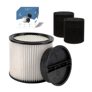 Replacement Filter For Shop Vac Filters 90304 Wet Dry Vac Filter – Perfect for Wet/Dry compatible with Shop Vac Vaccuums – Long