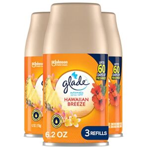 Glade Automatic Spray Refill, Air Freshener for Home and Bathroom, Hawaiian Breeze, 6.2 Oz, 3 Count