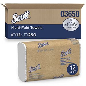 Scott 03650 Multi-Fold Towels, Absorbency Pockets, 9 2/5 x 9 1/5, White, 250 Sheets per Pack (Case of 12 Packs), Soft Wheat