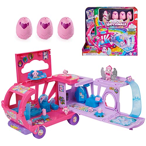 Hatchimals CollEGGtibles, Transforming Rainbow-cation Camper Toy Car with 6 Exclusive Characters, 10 Accessories, Christmas Gifts, Kids Toys for Girls | The Storepaperoomates Retail Market - Fast Affordable Shopping