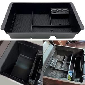 JOJOMARK Center Console Organizer Tray Compatible with 2014-2018 GMC Sierra Accessories, (2015-2020) Yukon/Chevy Tahoe Silverado Suburban , Armrest Storage Box Replaces 22817343(Black)