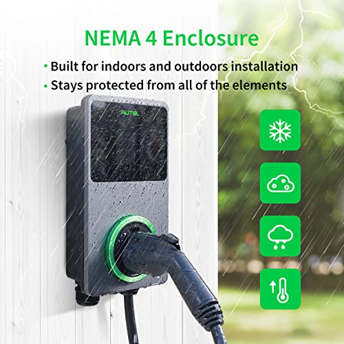 Autel MaxiCharger Home Smart Electric Vehicle (EV) Charger, 50 Amp Level 2 Wi-Fi and Bluetooth Enabled EVSE, Indoor/Outdoor Car Charging Station, with in-Body Holster and 25-Foot Premium Cable | The Storepaperoomates Retail Market - Fast Affordable Shopping