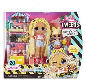 LOL Surprise Tweens Babysitting Beach Party (2 Dolls) with 20 Surprises- 1 Fashion Doll & 1 Collectible Doll Including Color Change & Accessories, Holiday Toy Playset, Great Gift for Kids Ages 4+