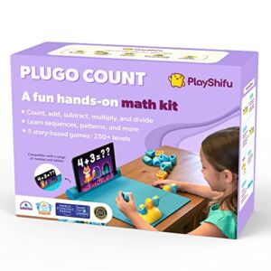 PlayShifu STEM Toy Math Game – Plugo Count (Kit + App with 5 Interactive Math Games) Educational Toy for 4 5 6 7 8 year old Birthday Gifts | Story-based Learning for Kids (Works with tabs / mobiles)