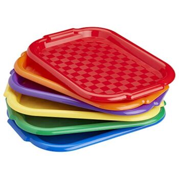 ECR4Kids Colorful Plastic Art Trays for Kids, Arts and Crafts Organizer, Multipurpose Activity Trays for Paint, Beads, Slime and Sensory Toys, Assorted Colors (6-Piece Set) | The Storepaperoomates Retail Market - Fast Affordable Shopping