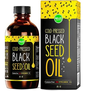 MAJU Black Seed Oil – 3 Times Thymoquinone, Cold-Pressed, 100% Turkish Black Cumin Seed Oil, Liquid Pure Blackseed Oil, Glass Bottle, 8 oz | The Storepaperoomates Retail Market - Fast Affordable Shopping