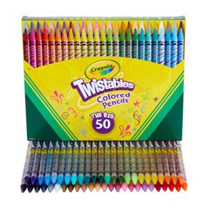 Crayola Twistables Colored Pencil Set (50ct), Kids Art Supplies, Stocking Stuffers, Gifts for Kids 4+ [Amazon Exclusive]