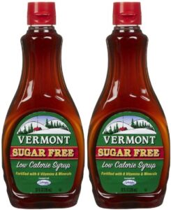 Maple Grove Farms Vermont Sugar Free Syrup, 12 Fl Oz (Pack of 2)