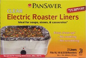 PanSaver Electric Roaster Liners. Fits 16, 18, 22 Quart Roasters 10 Pack of Liners(5 boxes of 2 bags each)