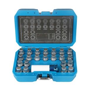 BELEY 23pcs Wheel Lock Lug Nut Remover Kit, Automotive Wheel Anti-Theft Screw Removal Key Socket Set with Adapter Compatible with VW