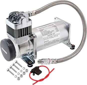 Vixen Horns 200 PSI Heavy Duty Air/Train Horn Compressor with 1/4″ NPT Stainless Steel Braided Hose 12V VXC8301 | The Storepaperoomates Retail Market - Fast Affordable Shopping