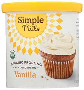 Simple Mills Organic Frosting, Vanilla – Gluten Free, Vegan, Made with Organic Coconut Oil, 10 Ounce (Pack of 1)