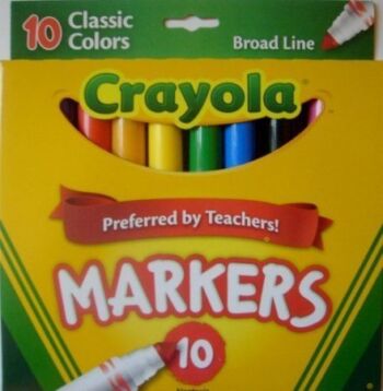 Crayola Broad Line Markers, Classic Colors 10 Each (Pack of 3) | The Storepaperoomates Retail Market - Fast Affordable Shopping