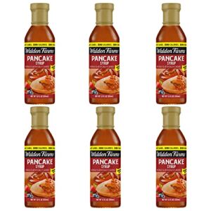 Walden Farms Pancake Syrup, 12 oz, 0g Net Carbs Keto Friendly, Non-Dairy, No Gluten, Sugar Free, Sweet and Delicious Flavor for Pancakes, Waffles, French Toast, 6 Pack