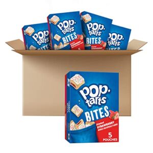 Pop-Tarts Bites, Tasty Filled Pastry Bites, Frosted Strawberry, 2.188lb Case (25 Count)