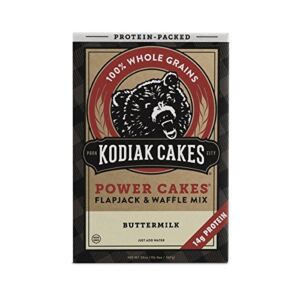 Kodiak Cakes Power Cakes All Natural Non GMO Protein Pancake/Flapjack/Waffle Mix, Buttermilk, 20 Ounce