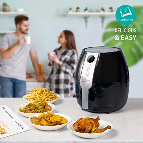 Ultrean Air Fryer, 4.2 Quart (4 Liter) Electric Hot Air Fryers Oven Oilless Cooker with LCD Digital Screen and Nonstick Frying Pot, ETL/UL Certified,1-Year Warranty,1500W (Black) | The Storepaperoomates Retail Market - Fast Affordable Shopping