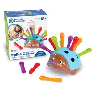 Learning Resources Spike The Fine Motor Hedgehog – 14 Pieces, Ages 18+ months Toddler Learning Toys, Fine Motor and Sensory Toys, Educational Toys for Toddlers, Montessori Toys