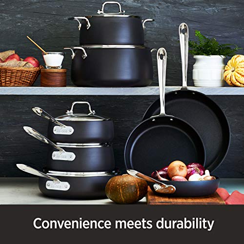All-Clad E785S264/E785S263 HA1 Hard Anodized Nonstick Dishwasher Safe PFOA Free 8 and 10-Inch Fry Pan Cookware Set, 2-Piece, Black | The Storepaperoomates Retail Market - Fast Affordable Shopping