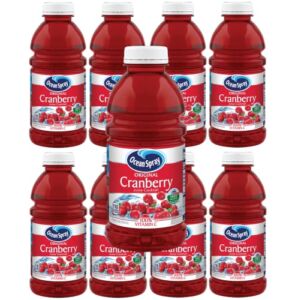 Ocean Spray Cranberry Juice, 10oz Bottles, Pack of 8